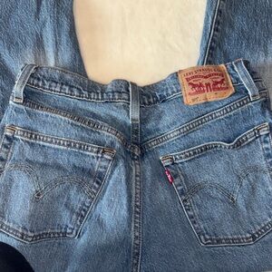 Levi's Blue Denim 501 crop Jeans